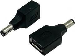 USB to DC Power Adapter, USB 2.0 A Female to DC 5.5 x 2.1mm Male Power Adapter 2-Pack Suitable for Charging Electronic Devices with DC or USB Ports (USB F/5.5 x 2.1)