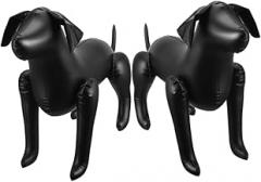 Milisten 2Pcs Inflatable PVC Dog Mannequin Display Figures Realistic Air Filled Pet Decor for Home Parties and Clothing Shows Cute Puppy Decorations