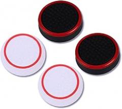 PS Portal Thumb Grips Black, Full Protection Analog Stick Cover Silicone Joystick Caps Anti-Scratch & Anti-Slip Thumbstick Replacement Thumb Grips Caps PS Portal Accessories (4 Pcs) - Red