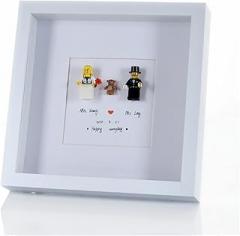 Photo Frames Square 3D Photo Frame Depth 3cm for Flowers Medals Accessories Dispaly Shadow Picture Frame Photo Display (Color : White, Size : Inner Size 20x20cm)