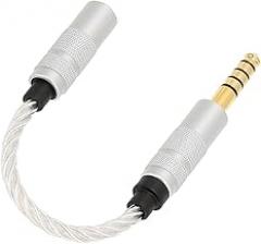 4.4mm Balanced to 3.5mm Stereo Cable, Prevent Interference Compact Clear Outer Skin Headphone Adapter Cable for Sound Player Audio Cable Extension Cords Electronics