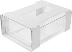 VILLCASE Under Desk Storage Box Large Capacity Hidden Drawer Organizer for Office Home Desktop Self-adhesive White Pet Material Suitable for Stationery Cosmetics Electronics and More