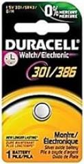 Duracell PGD D301/386PK Medical Electronic Battery, Silver Oxide, 301/386 Size, 1.5V (Pack of 36)