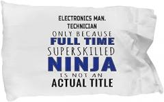 Amorfos Electronics Man. Technician Gifts - Electronics Manufacturing Technician Creative and Soft Pillow Case, Unique Pillowcase, Standard Size