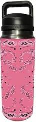 MightySkins Skin Compatible with YETI Rambler 26 OZ Bottle - Pink Bandana | Protective, Durable, and Unique Vinyl Decal wrap Cover | Easy to Apply, Remove, and Change Styles | Made in The USA