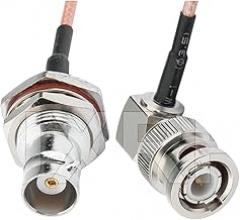 BNC Male Female to BNC Male Right Angle HD-SDI Cable RG316 RIF Coaxial Coax Angten Pigtail Jumper 50 Ohm BNC C0innector Adaptier New 2026 High for Reliable Electronic Component
