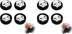 8PCS Skull Thumb Grip Caps for PlayStation 5 Controller Stick Joystick Attachment Silicone Cover Accessories Thumbsticks Set for Switch Pro Controller