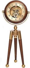 European Retro Tripod Floor Clock | Solid Wood & Metal, Accurate Quiet Movement, Elegant Decoration for Luxury Villas & Living Room(Arabic Numerals)