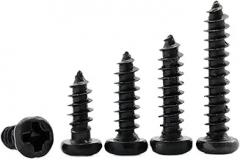 M2.3 M2.6 M2.8 M3 M3.5 M4 Round Head Self Tapping Screws Black Electronic Small Screw Self-Tapping(M3.5x6-20pcs)