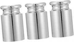 Luxshiny 3pcs Precision Calibration Weights Chrome Plated Steel Balance Scale Weight for Electronic Balance Accuracy Testing (3 Pieces/Set)
