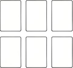 6pcs Card-Shaped PVC Magnifying Glasses Set Thin Portable Reading Magnifier for Seniors Handheld Visual Aid for Everyday Use