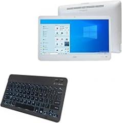 BoxWave Keyboard Compatible with Tangent Medix ML24 - SlimKeys Bluetooth Keyboard - with Backlight, Portable Slim LED 7 Colors - Jet Black