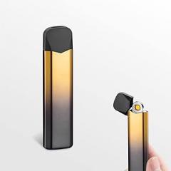 SKRFIRE Plasma Lighter - USB Rechargeable, Tungsten Turbo, Outdoor Windproof, Stylish and Cool with Beautiful Gift Box (Gold)