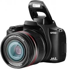 G700 4K Digital Camera WiFi Digital Video Camera Camcorder 64MP 3.0 Inch IPS Screen 12X Optical Zoom Auto/Manual Focus Built-in Flash Battery Electronic Stabilization with Strap for Vlogging