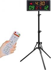 Portable Digital Scoreboard with Tripod,Multiple Sport Electronic Scoreboard with LED Display,Batter Powered Score Keeper with Remote Control for Baseketball/Football/Cornhole/Indoor & Outdoor