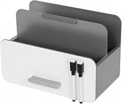MPM 3-in-1 Steel Tablet and File Organizer with Whiteboard - Adjustable Height, Easy Assembly, Compatible with iPad and