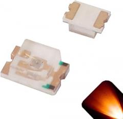 10 x 0807 SMD Flickering Orange/Amber LED - Candle Flame Effect Electronic Component - Ultra Bright Clear Lens Surface Mount - Halloween Props Jack-O-Lanterns Haunted Houses