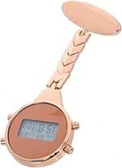 Baluue Watch Rose Gold Alloy Portable Medical Watch with Electronic Digital Display and Safety Pin for Healthcare Professionals