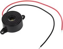 Piezo Buzzer High-Decibel Anti-Theft 12V Multi-Purpose Game Buzzers Electronic Continuous Sound Signals with Lead Wire, 0.9x0.5in