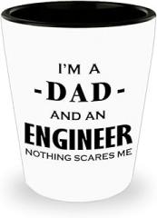 Funny Gifts Idea for Engineering Shot Glass Shotglass Novelty Drinkware - Engineer Engr Week Civil Chemical Electrical Electronic EC Industrial Mechanical - Engineer Dad Men Husband