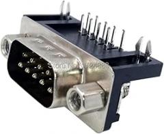 DB9 PCB Adaptier C0innector RS232 Serial Angle 90 Data Cable C0innector Com Plug 9pin Hole Port Socket Female & Male D Type New 2026 High for Reliable Electronic Component