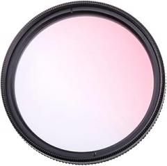 Graduated Gradual Color DSLR Camera Lens Filter 49mm 52mm 55mm 58mm 62mm 67mm 72mm 77mm Blue Red Orange Lens Filter Excellent(52mm,Gradual Pink)