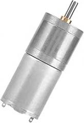 Dioche DC Gear Motor 12V High Metal Gear Low Speed High Torque Quiet Operation for Electronic Lock Robot Electric Curtain 25mm Diameter 1Pcs (12V 60RPM)