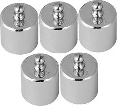 KICHOUSE 5pcs Calibration Weights Set of Chrome-Plated Precision Weights for Digital Scales Electronic Balances and Educational Instruments High Accuracy Calibration Tools