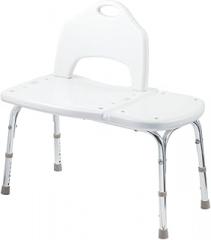 Moen DN7065 Home Care 33.25-Inch W x 19.25-Inch D Adjustable Height Bath Safety Shower Transfer Bench Glacier
