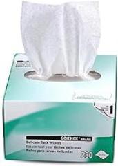 Low Dust Wiping Paper for Fiber Optic Cleaning, 280 Sheets per Box, 11cm x 21cm, Virgin Wood Pulp with High Absorption, Anti-Static & Low, Compatible with Lab and Electronic Components