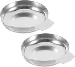 TEHAUX 2pcs Precision Digital Weighing Trays in Stainless Steel Jewelry Scale Plate Replacement Pan for Electronic Scales for Rhinestones