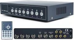 4Ch Realtime Color Video Quad Multiplexer Switcher Processor for CCTV Surveillance Cameras, Digital Zoom in/Out, Video Freezing, Video Loss, Motion Detection, Audio in/Out