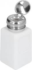 200ML Solvent Dispenser Press Type ESD Anti Static Bottle HDPE with Stainless Steel Lid(White)