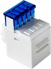 CAT3 Phone Jack Tool-Free Module RJ11 6P4C Female White