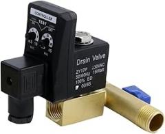 SSIMOO Electronic Drain Valve of Automatic Drainer Drains Water Regularly, Air Tank Valve, Air Pump Solenoid Valve Kindly (Color : E)