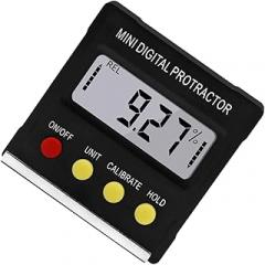 VILLCASE 1pc Mini Digital Inclinometer Level Tool Magnetic Base Accurate Angle for Woodworking Construction and Home Use Portable Electronic Display Goniometer