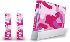 Mightyskins Skin Decal Skin Compatible with Nintendo Wii Console + Two Wiimote Controllers Sticker- Pink Camo