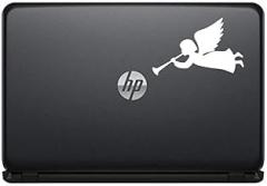 Angel Trumpet Left Version 1 Vinyl Decal Sticker for Computer MacBook Laptop Ipad Electronics Home Window Custom Walls Cars Trucks Motorcycle Automobile and More (White)