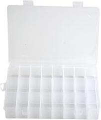 Plastic Organizer Box 24 Grids With Lockable Lid For Jewelry,Beads,Screws,Sewing And Electronic Parts,Portable Dustproof Container