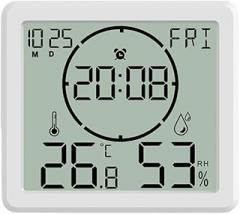 Temperature and Humidity Meter Clock Household Thermometer High-Precision Multi-Function Electronic Hygrometer
