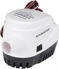 Yacht Automatic Bilge Water Pump Submersible for Caravan Camping Rustproof Plastic Housing with Stainless Steel Shaft Built Electronic Reed Sensor and Fully Automatic Float Ball