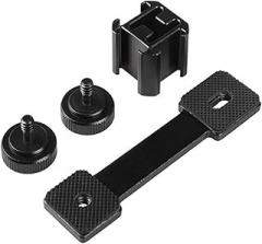 Three Headed Hot Shoe Bracket Rack Aluminum Alloy 3 In 1 Hot Shoe Camera Mount Stand For Fill Light/Monitors