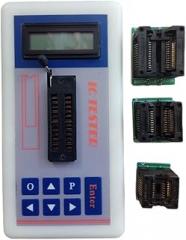 Transistor IC Chip Tester Digital Integrated Circuit Detector 1300+ Chip Models 420+ Transistor Models Portable High Efficiency IC Testing Device for Electronics(Host + 3 Test Sockets)