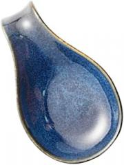Milisten Ceramic Spoon Rest Blue Reactive Glaze Tabletop Utensil Holder for Kitchen Counter Scoop Rest for Cooking Spoons and Ladles Home Dining Accessory