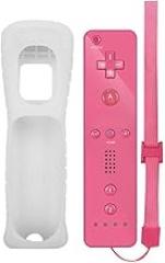 ChamZA Wireless Motion Remote Controller Gamepad for Wii/Wii U, w/Silicone Case & Hand strap (Pink)