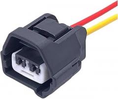 2 Pin Car Front Fog Lights Plug Waterproof Electronic Connector Wire Harness 7283-7023-10 Housing 90980-10899 90980-10901(Type A Wire Harness,1 Pc)