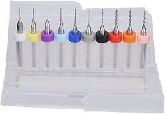 Mini Tungsten Steel Drill Bits Set for Precision Drilling in PCB, High Wear Resistance Drill Bits for Electronic Industry, Kit of 10 Tungsten Steel