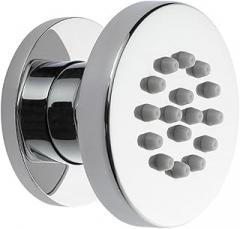 Black Brass Body Sprays Round Shower Spa Massage Body Jets Chrome Concealed Shower Spray Head Shower Jet Accessory(Chrome 1PCS)