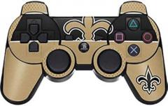Skinit Decal Gaming Skin Compatible with PS3 Dual Shock Wireless Controller - Officially Licensed NFL New Orleans Saints Zone Block Design
