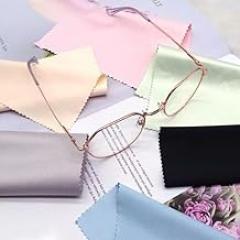 12 Pack Microfiber Cleaning Cloths for Glasses, Screens, Lenses, and Electronics, Soft and Scratch-Free, Assorted Colors